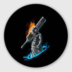 Круглый коврик для мышки Пирамидоголовый из Portal