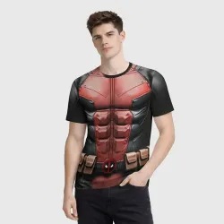Мужская футболка 3D Костюм Дэдпула - фото 2
