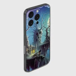 Чехол для iPhone 16 Pro Max силиконовый с защитой камеры Коттедж ведьмы - нейроарт фантазия - фото 2