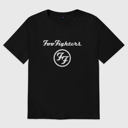 Женская футболка хлопок Oversize Foo Fighters - vintage logo