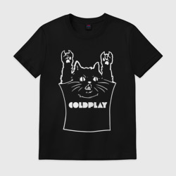 Мужская футболка хлопок Coldplay - cat rock