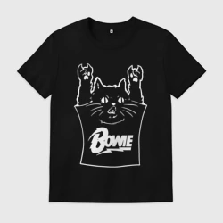 Мужская футболка хлопок David Bowie - cat rock