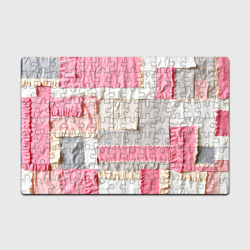 Головоломка Пазл магнитный 126 элементов Розовый пэчворк