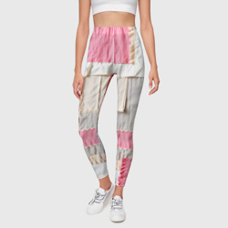Леггинсы 3D Розовый пэчворк - фото 2