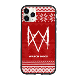 Чехол для iPhone 11 Pro Max матовый Новогодний Watch Dogs