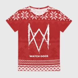 Женская футболка 3D Новогодний Watch Dogs