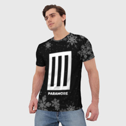 Мужская футболка 3D Снежный Paramore - фото 2