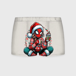 Мужские трусы 3D Новогодняя женщина-паук с горячим шоколадом для пар