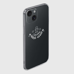 Чехол для iPhone 15 силиконовый с защитой камеры Новогодний Сергей мелом - фото 2