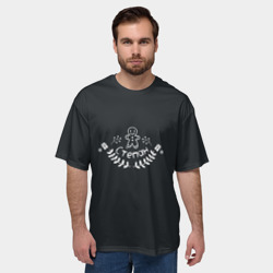 Мужская футболка oversize 3D Новогодний Степан мелом - фото 2