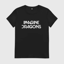 Женская футболка хлопок Imagine Dragons - logo
