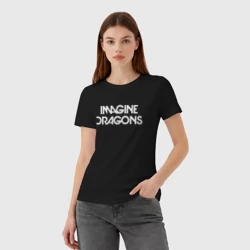 Женская футболка хлопок Imagine Dragons - logo - фото 2