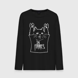 Мужской лонгслив хлопок In Flames - cat rock