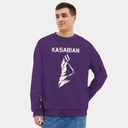 Мужской свитшот oversize без начеса хлопок Kasabian - logo - фото 2
