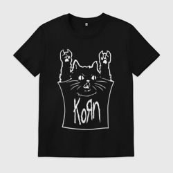 Мужская футболка хлопок KoЯn - cat rock