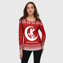 Женский лонгслив 3D Новогодний Angels of Death - фото 2