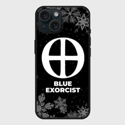 Чехол силиконовый для Apple iPhone 15 матовый Снежный Blue Exorcist