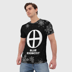 Мужская футболка 3D Снежный Blue Exorcist - фото 2