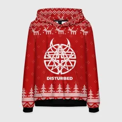 Мужская толстовка 3D Новогодний Disturbed с оленями
