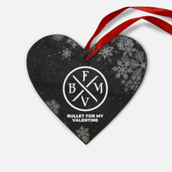 Деревянная игрушка Сердце Снежный Bullet For My Valentine