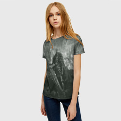 Женская футболка 3D Рыцарь с большим мечом - фото 2