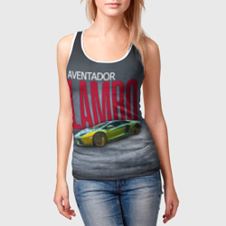 Женская майка 3D Итальянский гиперкар Lambo Aventador - фото 2