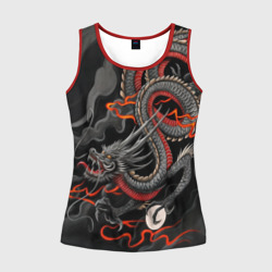 Женская майка 3D Дракон в грозовом облаке