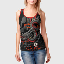 Женская майка 3D Дракон в грозовом облаке - фото 2