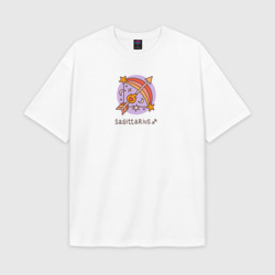Мужская футболка Oversize хлопок texturе Знак зодиака Стрелец 
