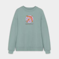 Мужской свитшот oversize без начеса хлопок Знак зодиака Стрелец 