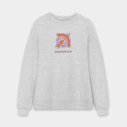 Мужской свитшот oversize без начеса хлопок Знак зодиака Стрелец 