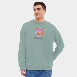 Мужской свитшот oversize без начеса хлопок Знак зодиака Стрелец  - фото 2