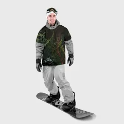 Накидка на куртку 3D Объемные растения в лесу