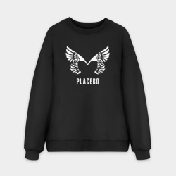 Мужской свитшот oversize без начеса хлопок Placebo - logo