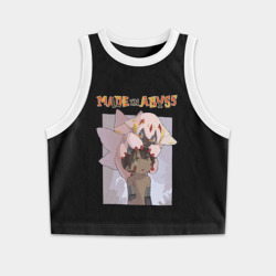 Женская укороченная майка-топ хлопок Made in Abyss - Reg and Faputa