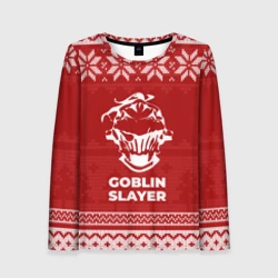 Женский лонгслив 3D Новогодний Goblin Slayer