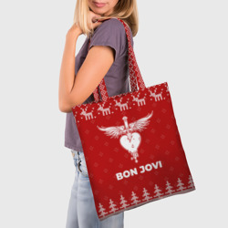 Шоппер 3D Новогодний Bon Jovi с оленями - фото 2
