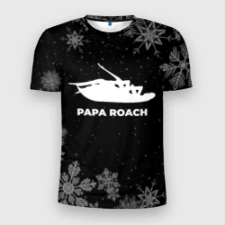 Мужская футболка 3D Slim Снежный Papa Roach