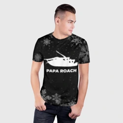 Мужская футболка 3D Slim Снежный Papa Roach - фото 2