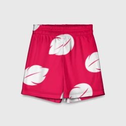 Детские спортивные шорты 3D Тестура платья Лило с листьями