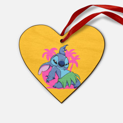 Деревянная игрушка Сердце Танец Стича