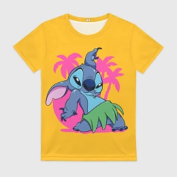 Женская футболка 3D Танец Стича