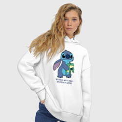 Женское худи Oversize хлопок Стич не плохой - фото 2
