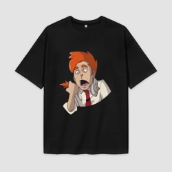 Мужская футболка Oversize хлопок premium Нервный диспетчер из Каламбур: Крутое пике