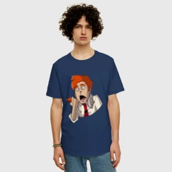 Мужская футболка хлопок Oversize Нервный диспетчер из Каламбур: Крутое пике - фото 2