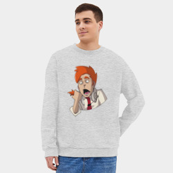 Мужской свитшот oversize без начеса хлопок Нервный диспетчер из Каламбур: Крутое пике - фото 2