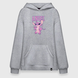 Худи SuperOversize хлопок Angel Лило и Стич