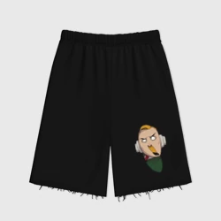 Женские шорты oversize футер хлопок Заикающийся радист Морзе из Каламбур: Крутое пике 