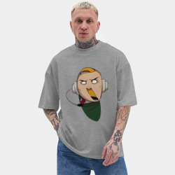 Мужская футболка Oversize хлопок texturе Заикающийся радист Морзе из Каламбур: Крутое пике  - фото 2
