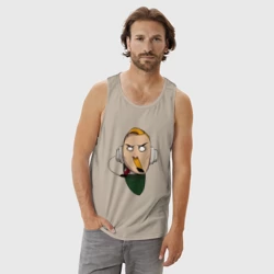 Мужская майка хлопок Заикающийся радист Морзе из Каламбур: Крутое пике  - фото 2